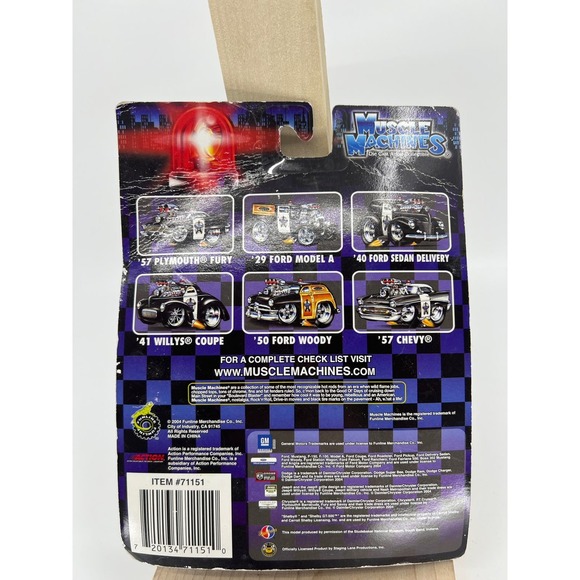 1940 FORD SEDAN DELIVERY FUNLINE MERCHANDISE MUSCLE MACHINES POLICE DEPT. 1:64 - Picture 3 of 3